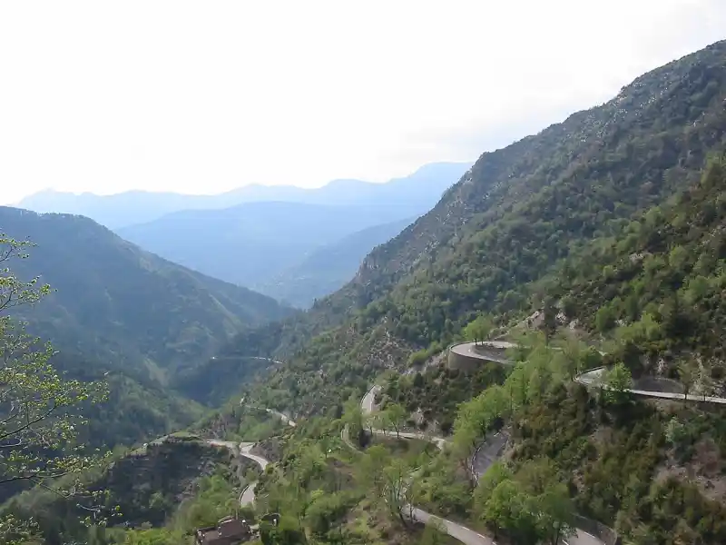 Passstrasse am Col de Turini